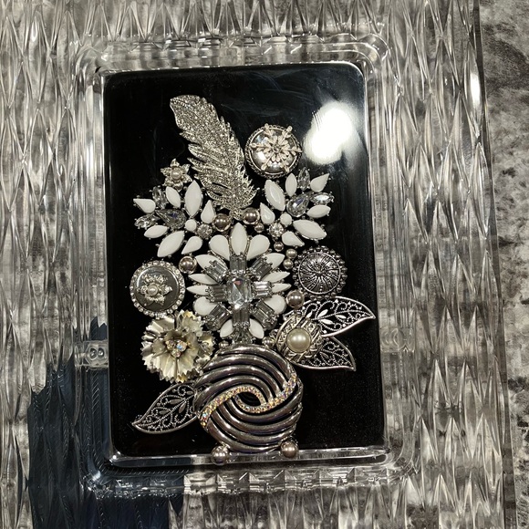 ORIGINAL JEWELRY ART COLLAGE IN GLASS FRAME. UNIQUE HANDMADE OOAK GIFT 💝 IDEA - Picture 14 of 14